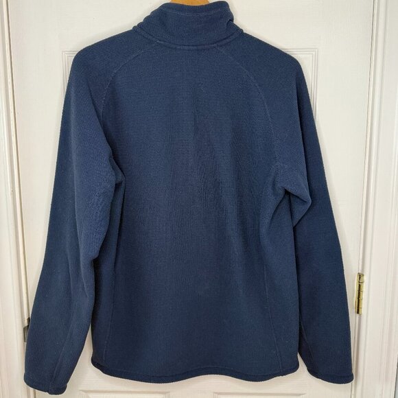 The North Face Blue Waffle Knit 1/4 Zip Pullover Size Medium - Picture 4 of 8
